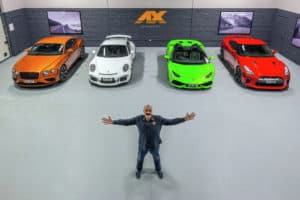 Kevin with Four AX Cars Inside HQ