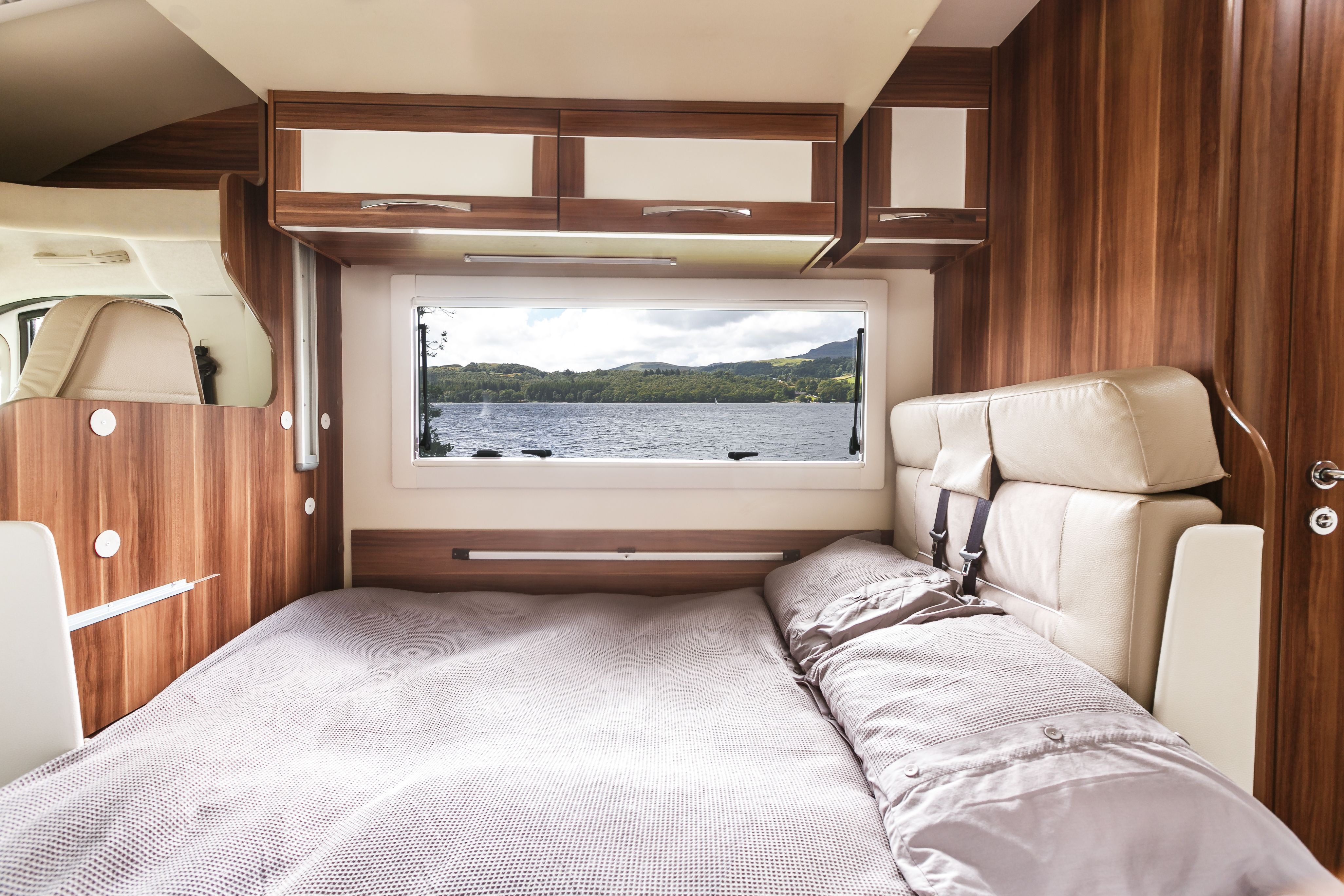 Motorhome Interior with bed